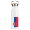 BIDON 750 ML ACERO INOXIDABLE ESTILO RETRO bandera eslovaquia pais gobierno eslavo deporte deportivo botella