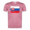 CAMISETA ROJA MEZCLA bandera eslovaquia pais gobierno eslavo moda verano tshirt