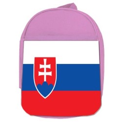 MOCHILA ROSA bandera eslovaquia pais gobierno eslavo escolar personalizado picnic excursión deporte