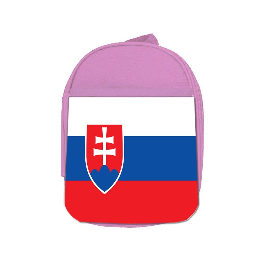 MOCHILA ROSA bandera eslovaquia pais gobierno eslavo escolar personalizado picnic excursión deporte