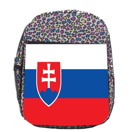 MOCHILA LUNARES ESTAMPADO bandera eslovaquia pais gobierno eslavo escolar personalizado picnic excursión deporte