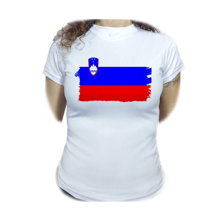 CAMISETA MUJER bandera eslovenia pais gobierno esloveno moda personalizada