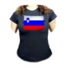 CAMISETA NEGRA MUJER bandera eslovenia pais gobierno esloveno oferta personalizada