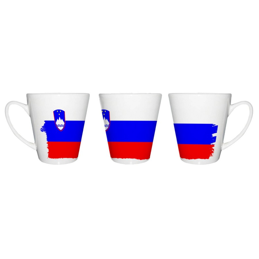 TAZA CÓNICA bandera eslovenia pais gobierno esloveno conica personalizada