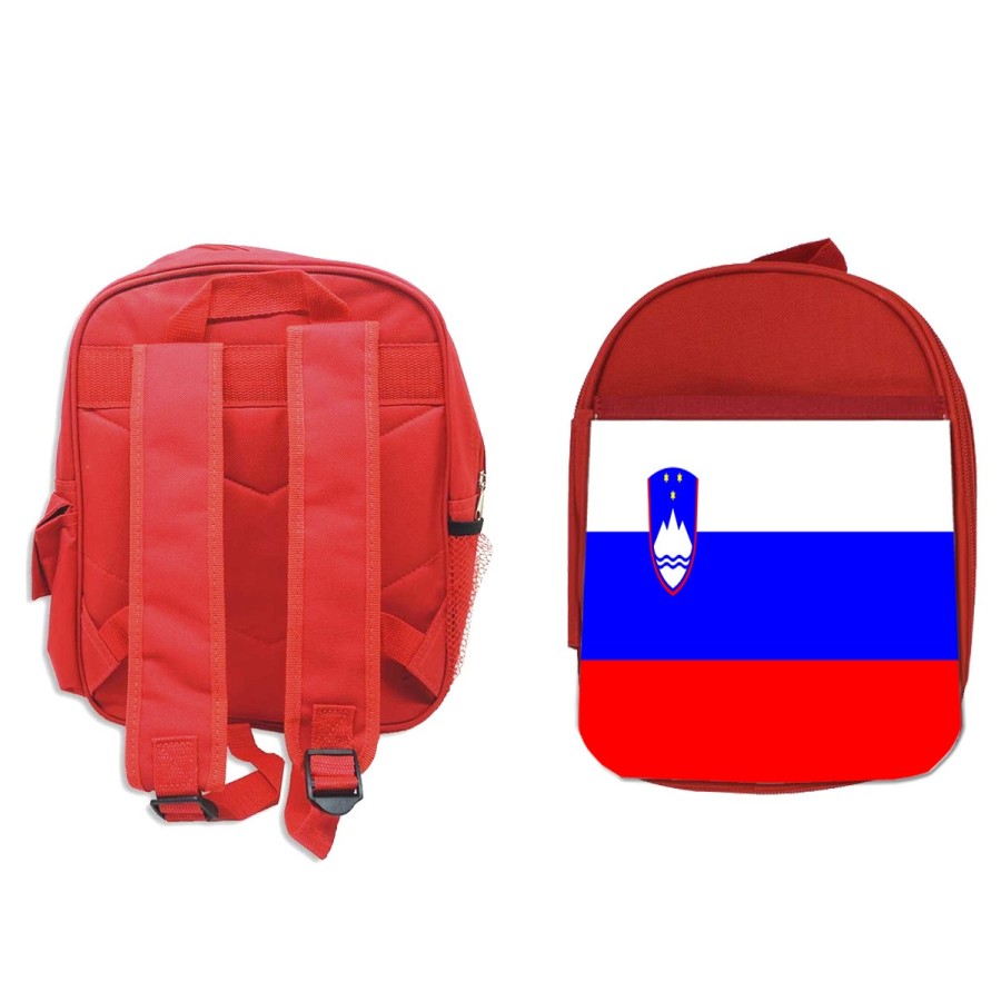 MOCHILA ROJA bandera eslovenia pais gobierno esloveno escolar personalizado