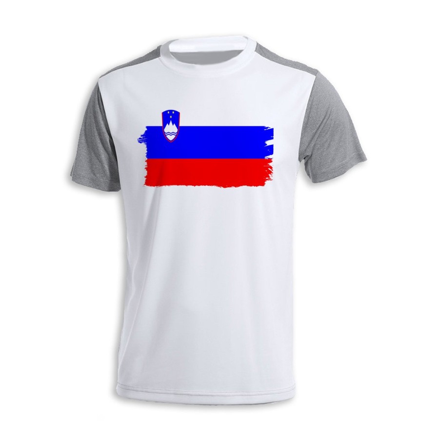 CAMISETA DISEÑO BICOLOR bandera eslovenia pais gobierno esloveno personalizada