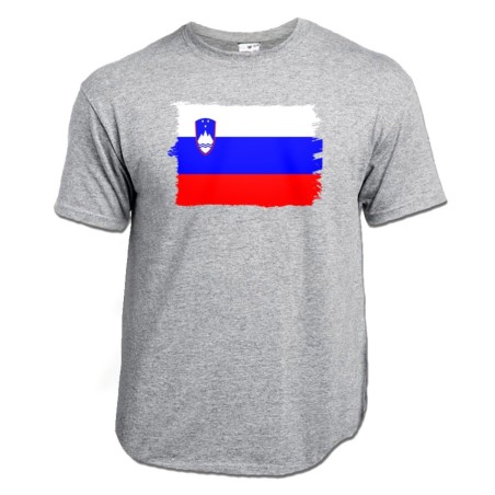 CAMISETA GRIS MEZCLA bandera eslovenia pais gobierno esloveno moda verano personalizada