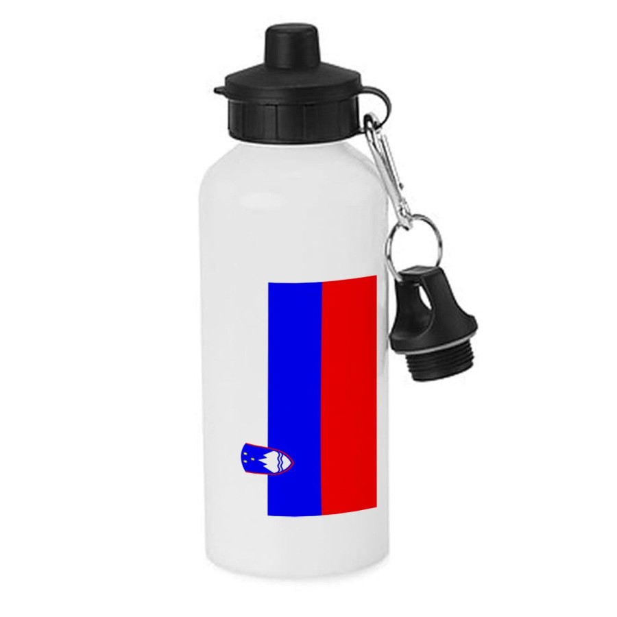 BIDON 600 ML ACERO INOXIDABLE CON CHUPON bandera eslovenia pais gobierno esloveno escolar deporte bicicleta