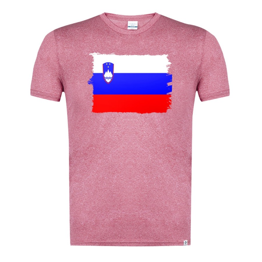 CAMISETA ROJA MEZCLA bandera eslovenia pais gobierno esloveno moda verano tshirt