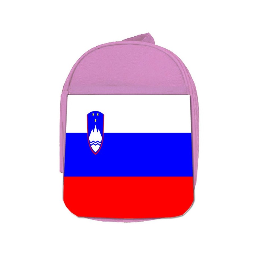 MOCHILA ROSA bandera eslovenia pais gobierno esloveno escolar personalizado picnic excursión deporte