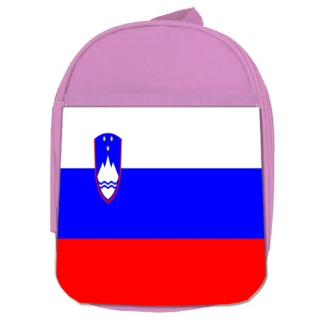 MOCHILA ROSA bandera eslovenia pais gobierno esloveno escolar personalizado picnic excursión deporte