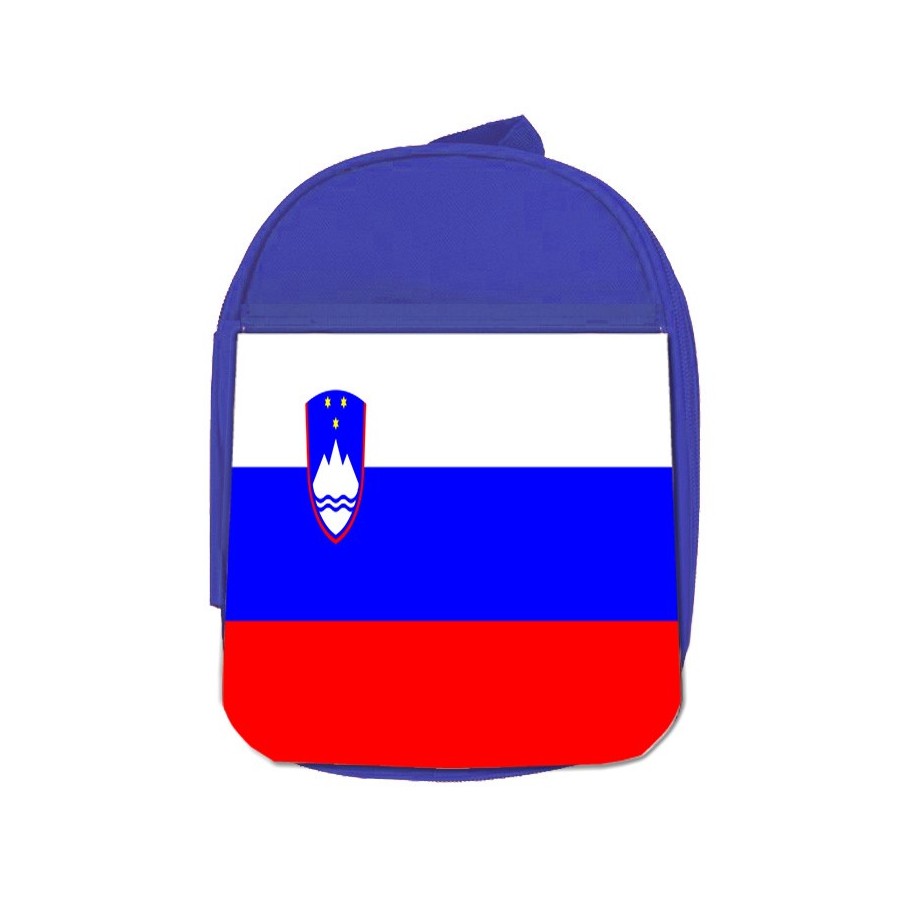 MOCHILA AZUL bandera eslovenia pais gobierno esloveno escolar personalizado picnic excursión deporte