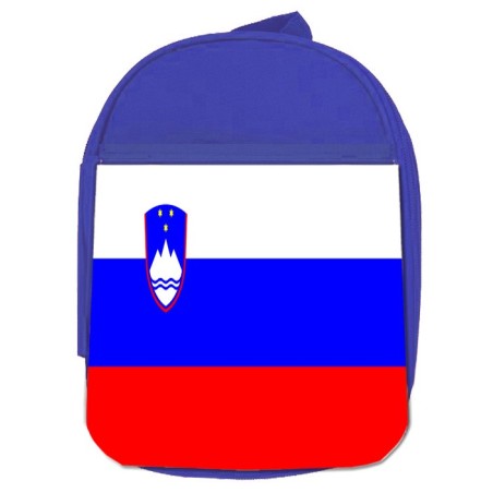 MOCHILA AZUL bandera eslovenia pais gobierno esloveno escolar personalizado picnic excursión deporte