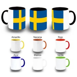 TAZA COLORES bandera suecia...