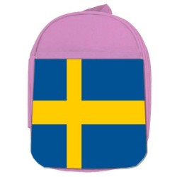 MOCHILA ROSA bandera suecia...