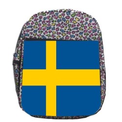 MOCHILA LUNARES ESTAMPADO bandera suecia pais gobierno sueco escolar personalizado picnic excursión deporte