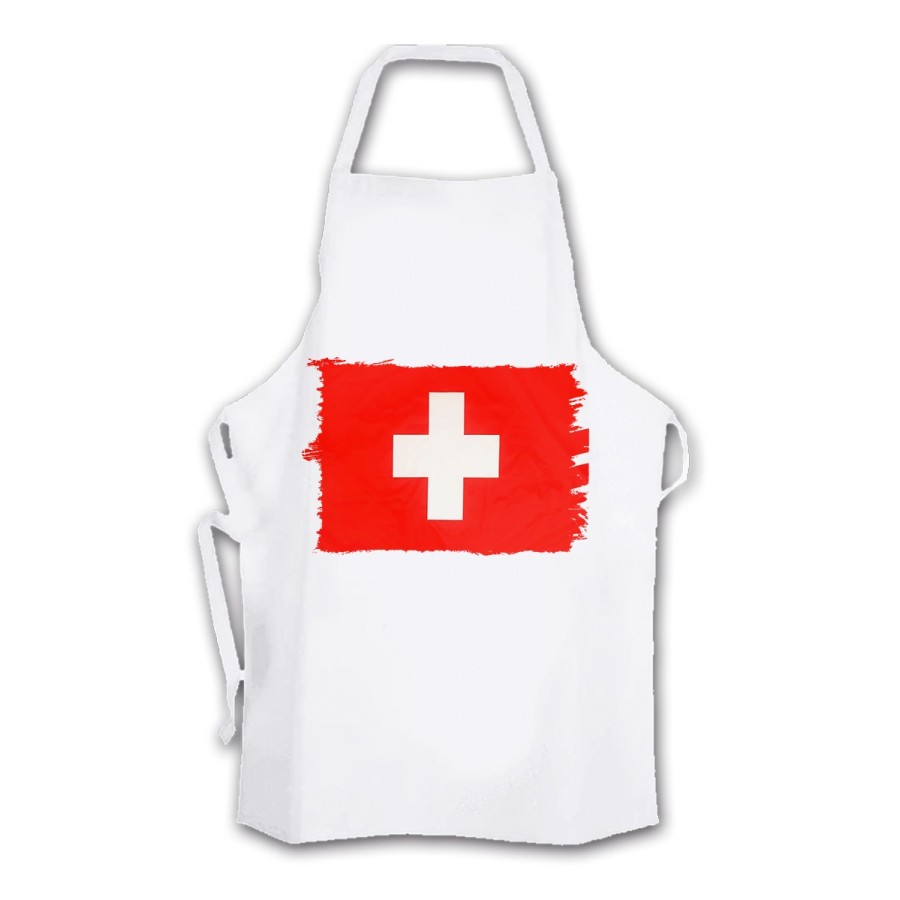 DELANTAL TALLA ADULTO bandera suiza pais gobierno suizo suizos cocina personalizado