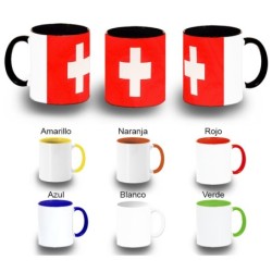 TAZA COLORES bandera suiza...