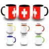 TAZA COLORES bandera suiza pais gobierno suizo suizos color personalizada