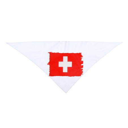 PAÑOLETA TRIANGULAR SUAVE bandera suiza pais gobierno suizo suizos moda cuello fiestas