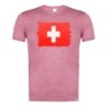 CAMISETA ROJA MEZCLA bandera suiza pais gobierno suizo suizos moda verano tshirt