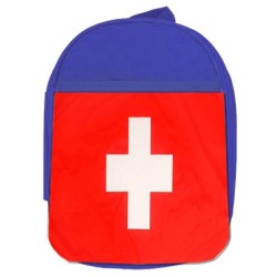 MOCHILA AZUL bandera suiza...