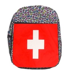 MOCHILA LUNARES ESTAMPADO bandera suiza pais gobierno suizo suizos escolar personalizado picnic excursión deporte