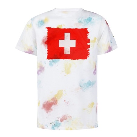 CAMISETA MARCAS COLORES bandera suiza pais gobierno suizo suizos personalizada