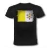 CAMISETA NEGRA bandera vaticano pais gobierno cristiano papa moda verano personalizada