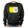 SUDADERA NEGRA bandera vaticano pais gobierno cristiano papa adulto poliester algodón personalizada