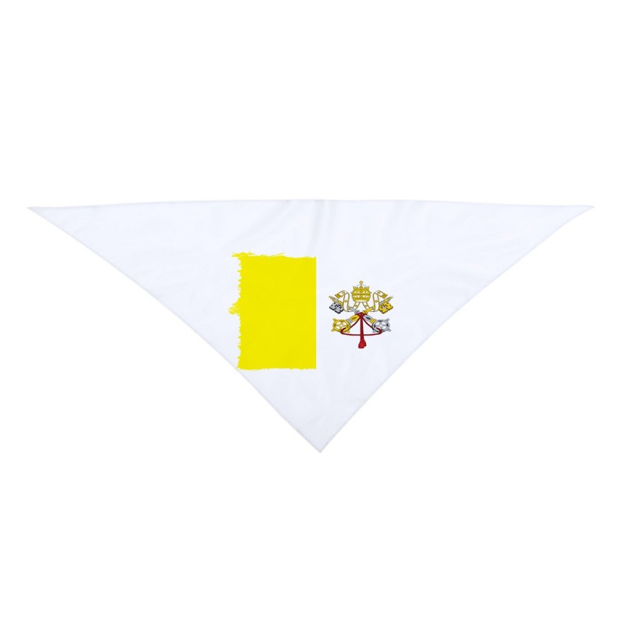 PAÑOLETA TRIANGULAR SUAVE bandera vaticano pais gobierno cristiano papa moda cuello fiestas