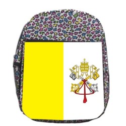 MOCHILA LUNARES ESTAMPADO bandera vaticano pais gobierno cristiano papa escolar personalizado picnic excursión deporte