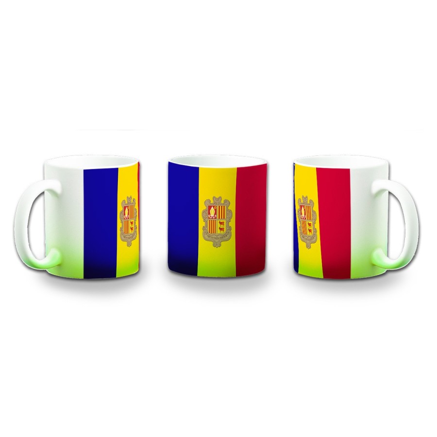 TAZA CON DEGRADADO bandera andorra pais gobierno andorrano color personalizada