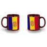 TAZA COLOR RECUADRO bandera andorra pais gobierno andorrano color mug jarra cerveza te infusión