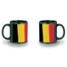 TAZA COLOR RECUADRO bandera bélgica pais gobierno belga color mug jarra cerveza te infusión