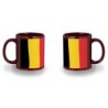 TAZA COLOR RECUADRO bandera bélgica pais gobierno belga color mug jarra cerveza te infusión