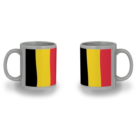 TAZA COLOR RECUADRO bandera bélgica pais gobierno belga color mug jarra cerveza te infusión