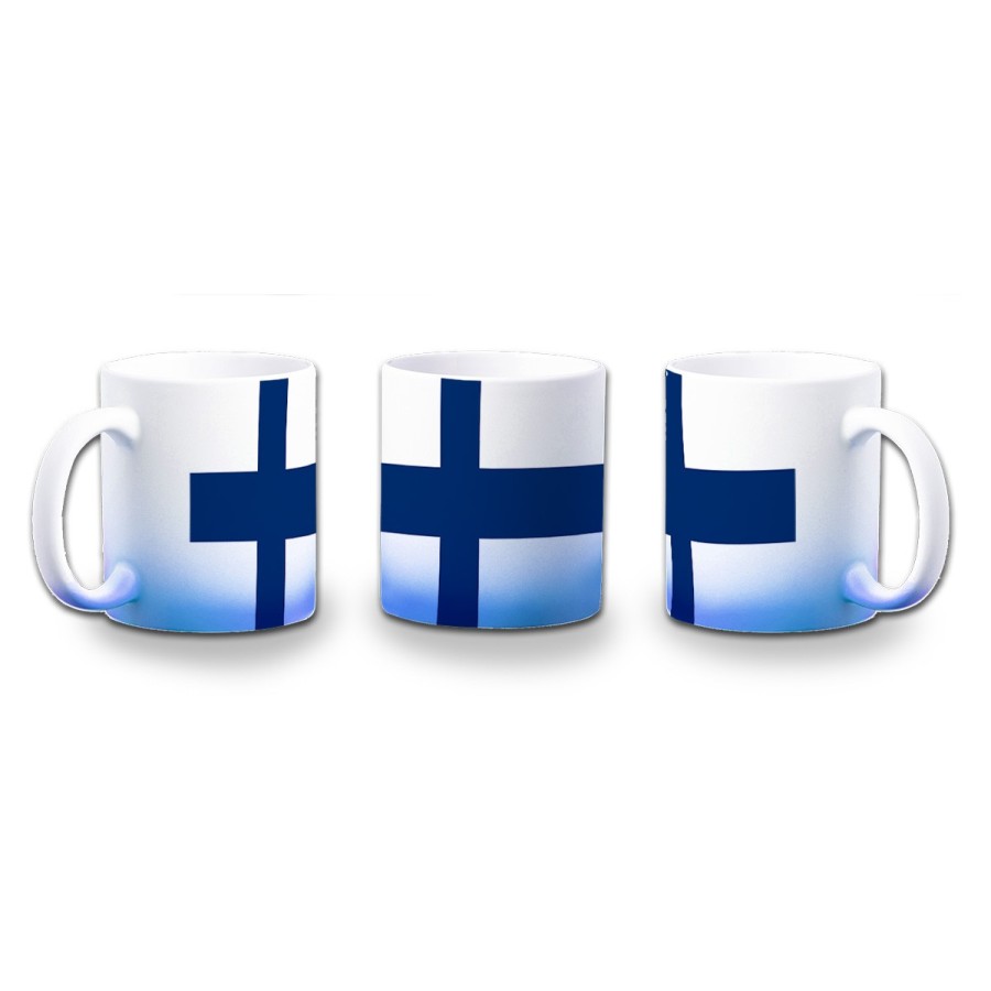 TAZA CON DEGRADADO bandera finlandia pais gobierno finlandés color personalizada