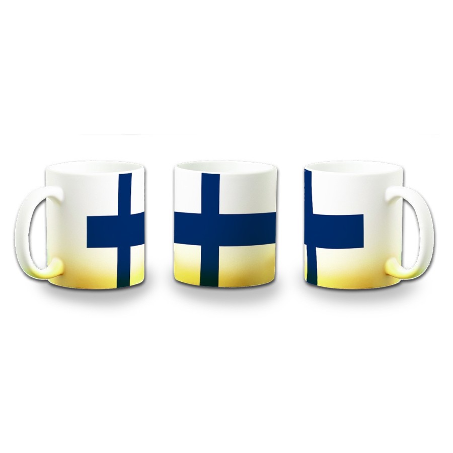 TAZA CON DEGRADADO bandera finlandia pais gobierno finlandés color personalizada