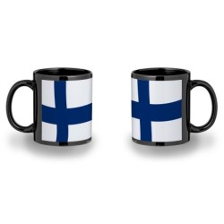 TAZA COLOR RECUADRO bandera finlandia pais gobierno finlandés color mug jarra cerveza te infusión