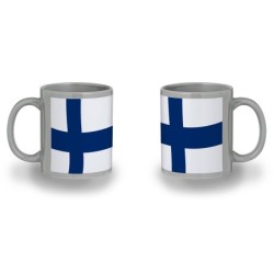 TAZA COLOR RECUADRO bandera finlandia pais gobierno finlandés color mug jarra cerveza te infusión