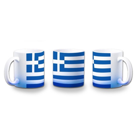 TAZA CON DEGRADADO bandera grecia pais gobierno griego color personalizada