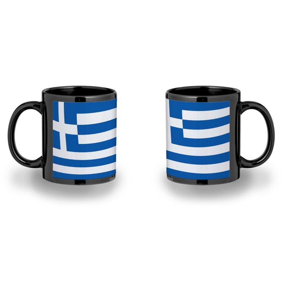 TAZA COLOR RECUADRO bandera grecia pais gobierno griego color mug jarra cerveza te infusión