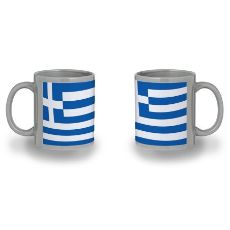 TAZA COLOR RECUADRO bandera grecia pais gobierno griego color mug jarra cerveza te infusión