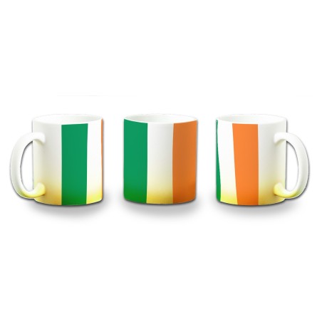 TAZA CON DEGRADADO bandera irlanda pais gobierno irlandés color personalizada