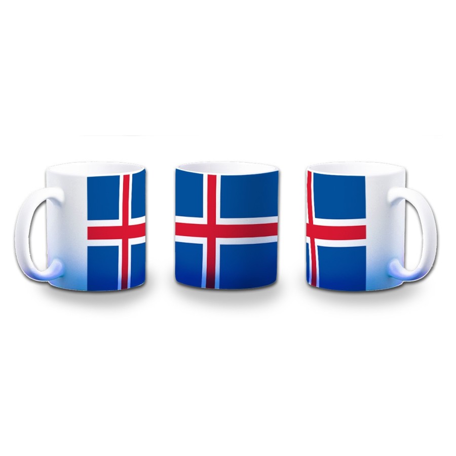 TAZA CON DEGRADADO bandera islandia pais gobierno islandés color personalizada