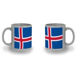 TAZA COLOR RECUADRO bandera islandia pais gobierno islandés color mug jarra cerveza te infusión