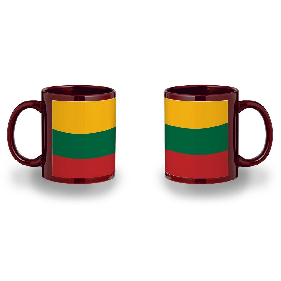 TAZA COLOR RECUADRO bandera lituania pais gobierno lituano color mug jarra cerveza te infusión