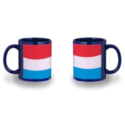 TAZA COLOR RECUADRO bandera luxemburgo pais gobierno luxemburgués color mug jarra cerveza te infusión