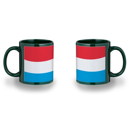 TAZA COLOR RECUADRO bandera luxemburgo pais gobierno luxemburgués color mug jarra cerveza te infusión